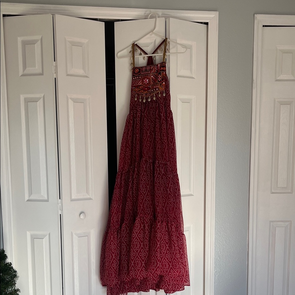 Bohemian Red Maxi Dress